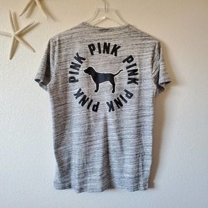 Victoria Secret Pink Casual Everyday Short Sleeve Tee Women Size XS Gray